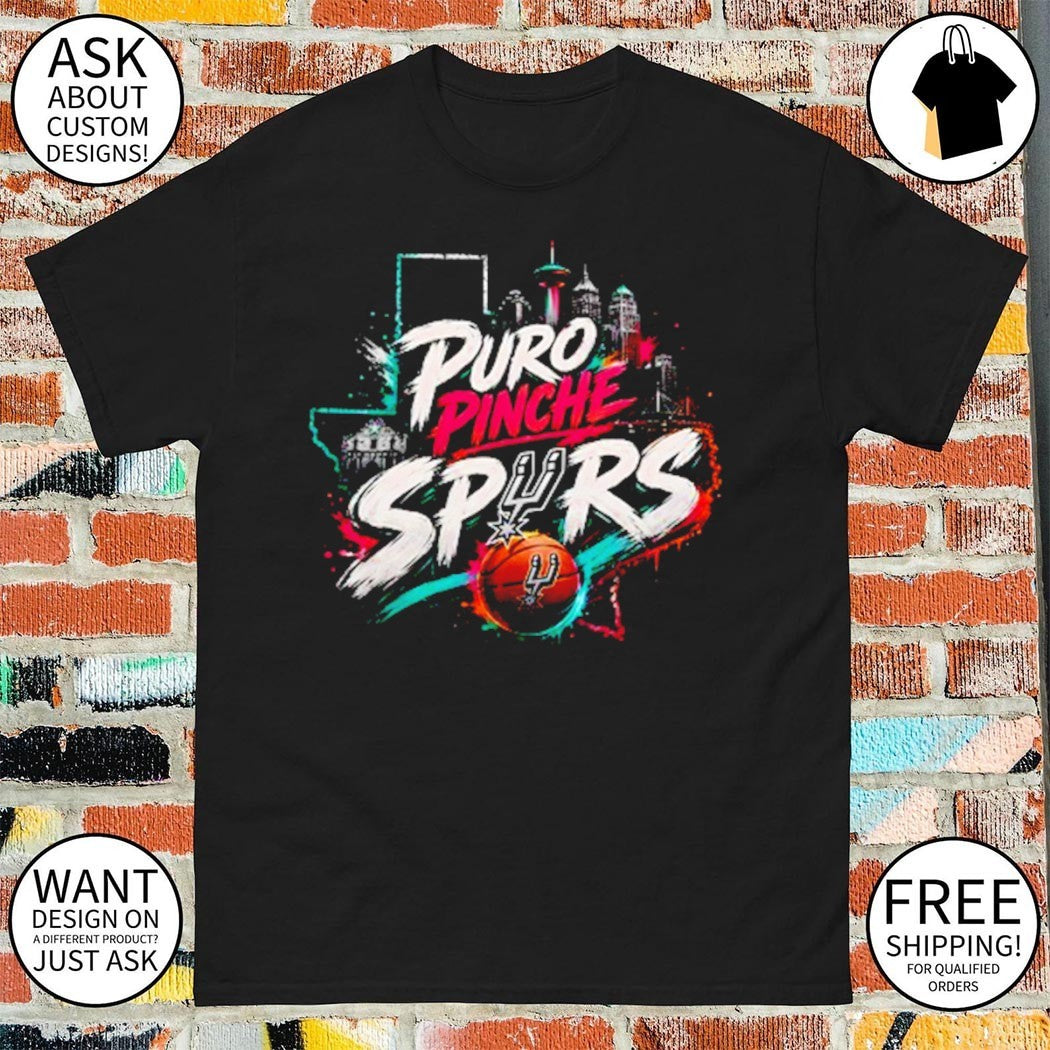 San Antonio basketball team Puro Pinche Spurs Texas Alamo skyline jersey cotton shirt