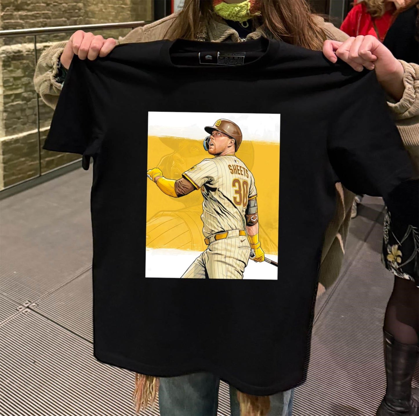 San Diego Padres Sheets 30 Baseball Player Hitting Graphic shirt