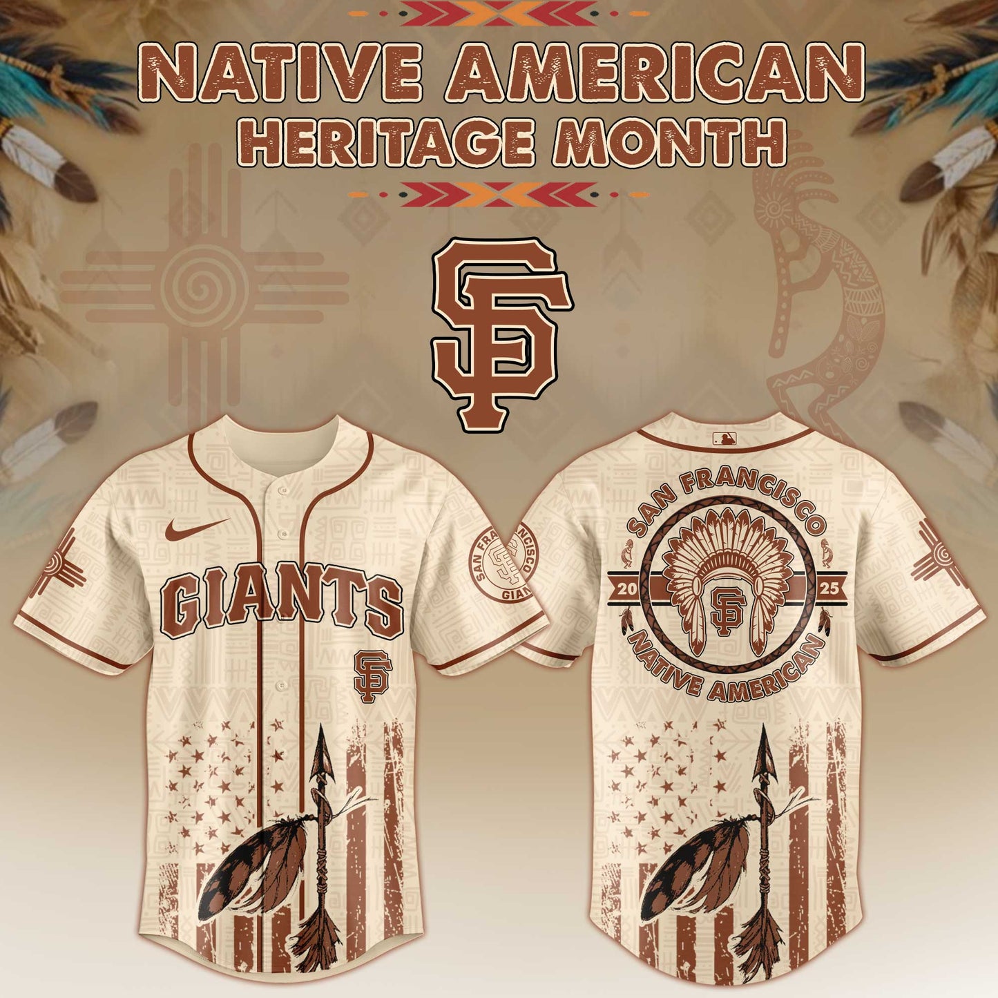 San Francisco Giants Native American Heritage Month Jersey 2025