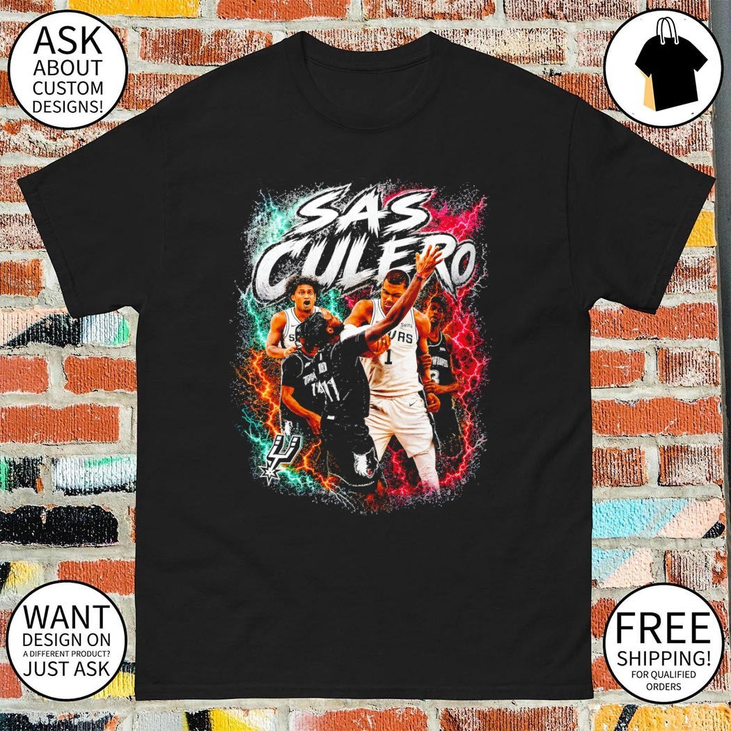 Sas Culero Victor Wembanyama elbow Naz Reid San Antonio Spurs Basketball NBA 2026 shirt