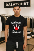 Schiavitti Strikers bowling ball and pins sports shirt