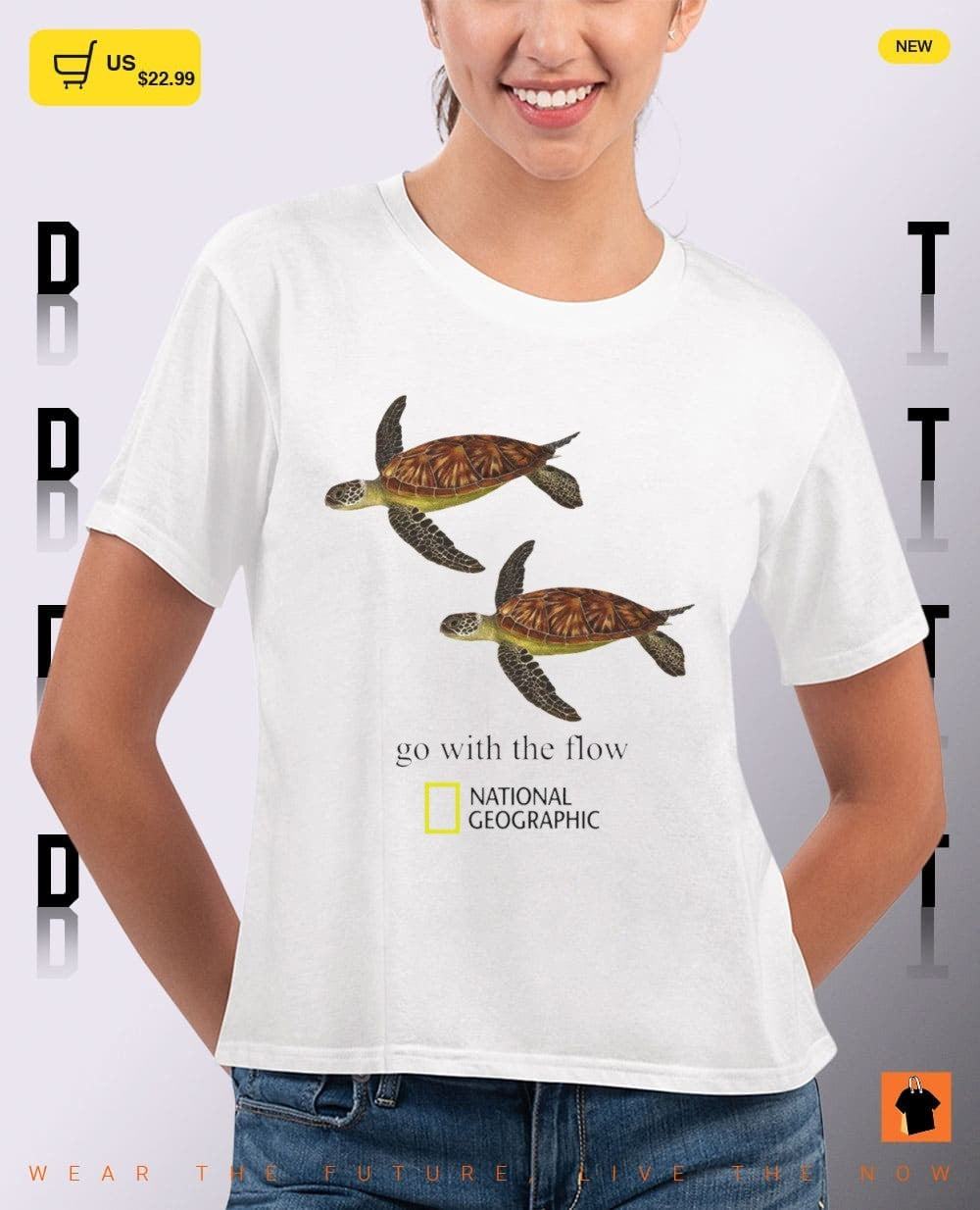 Sea Turtle National Geographic go with the flow shirt