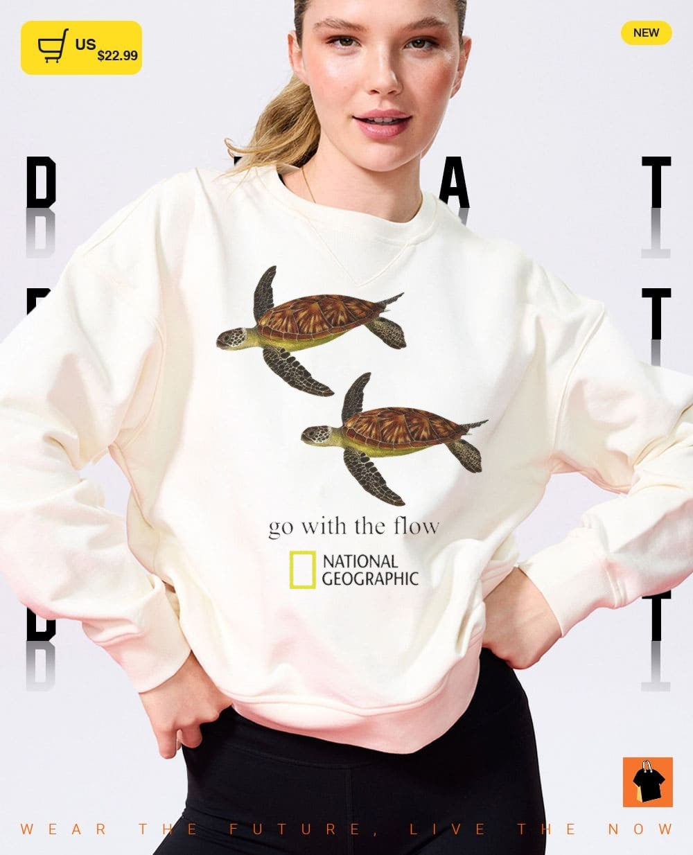 Sea Turtle National Geographic go with the flow shirt