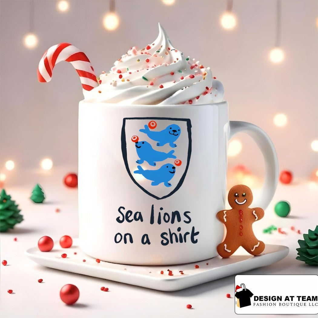 Sea lions on a shirt meme England Football Lions Parody shirt