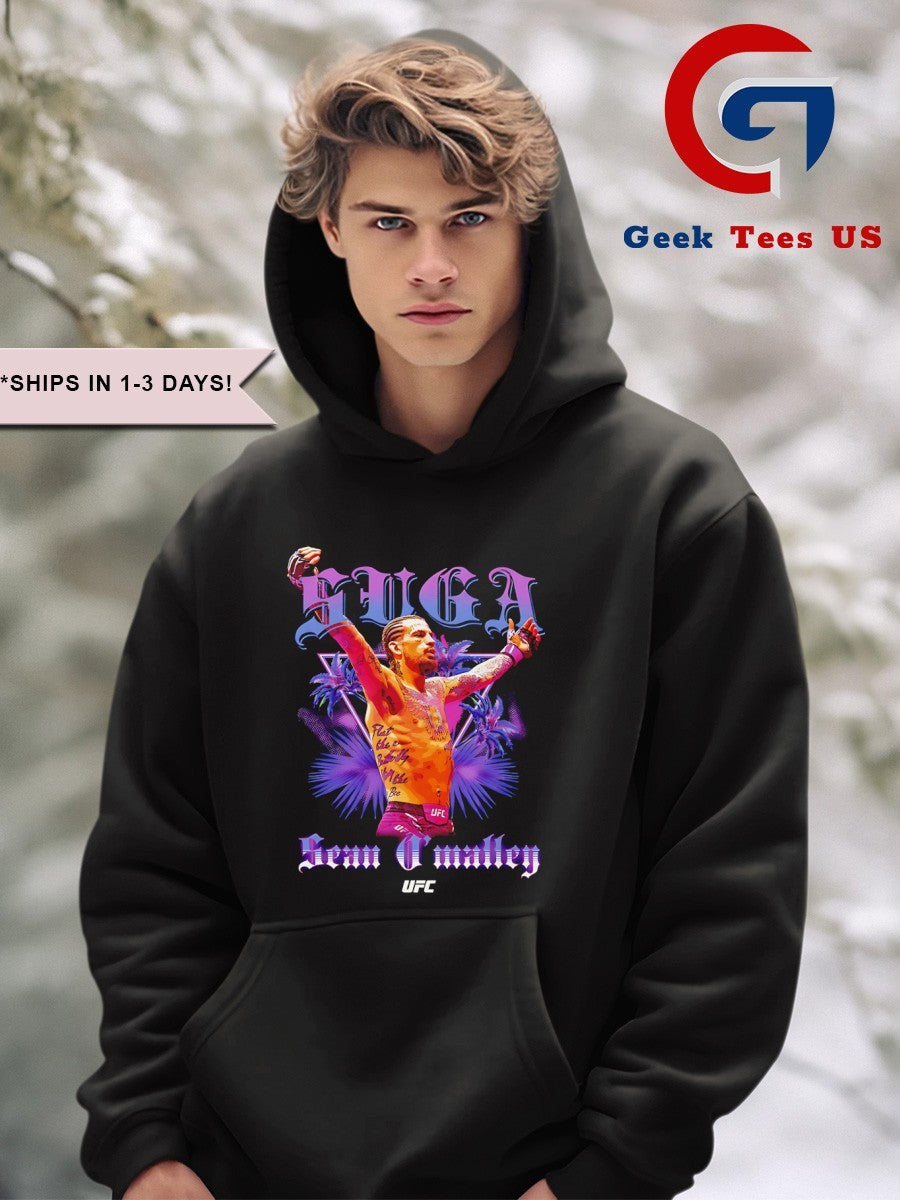Sean O’Malley Suga old English palms shirt