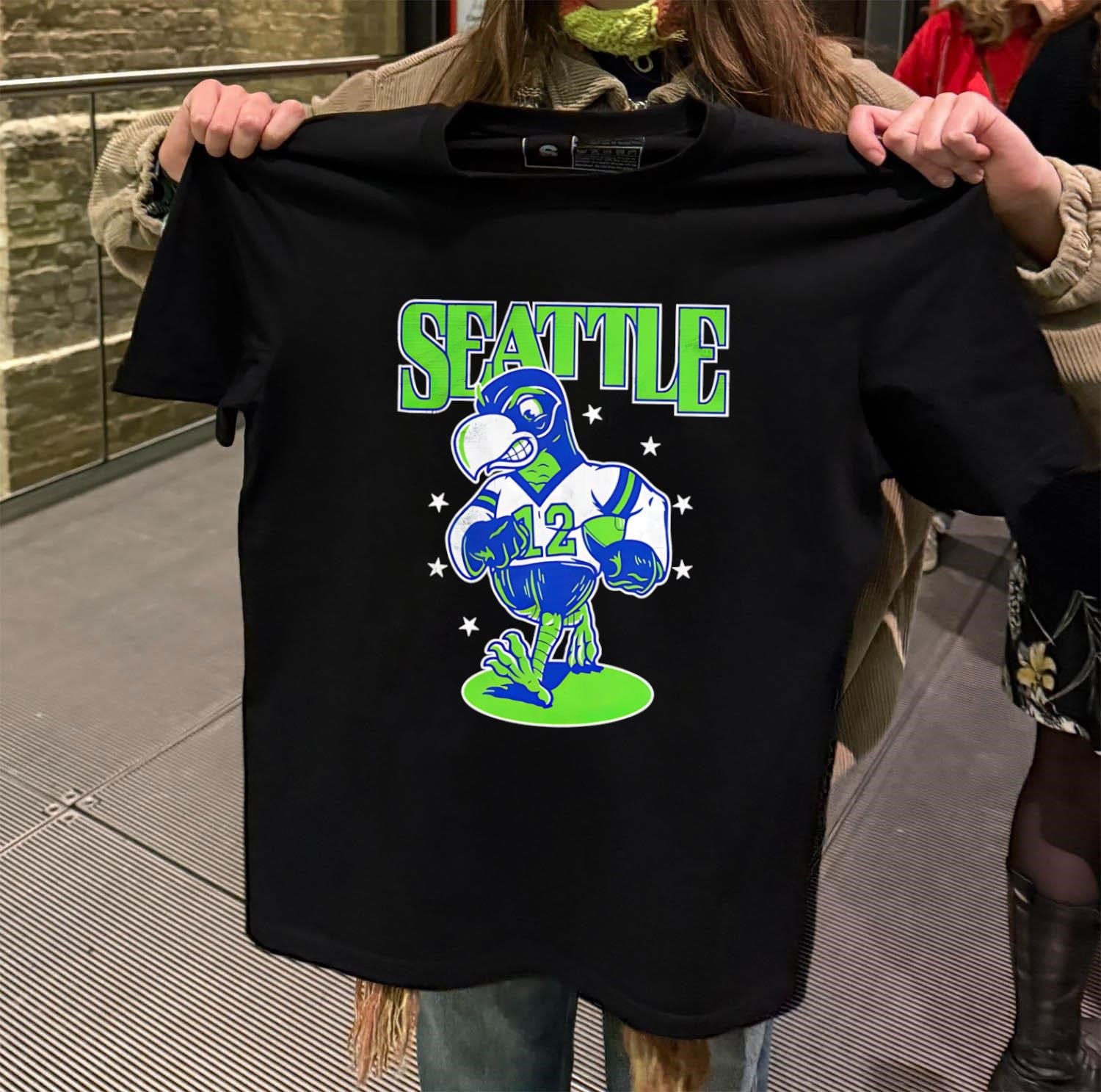 Seattle 12 Angry Osprey Bird Mascot Stars Athletic Style shirt