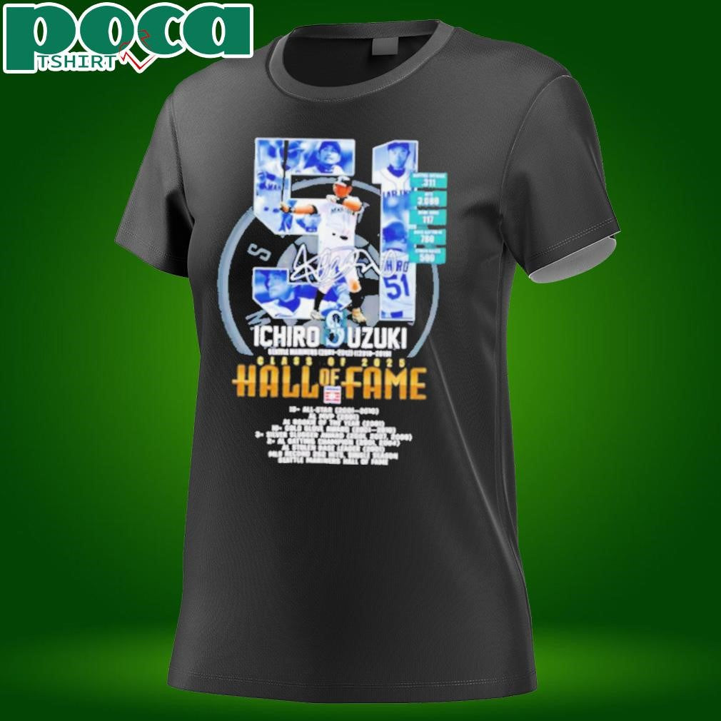 Seattle Mariners Ichiro Suzuki Class of 2025 Hall of Fame Baseball Signature shirt