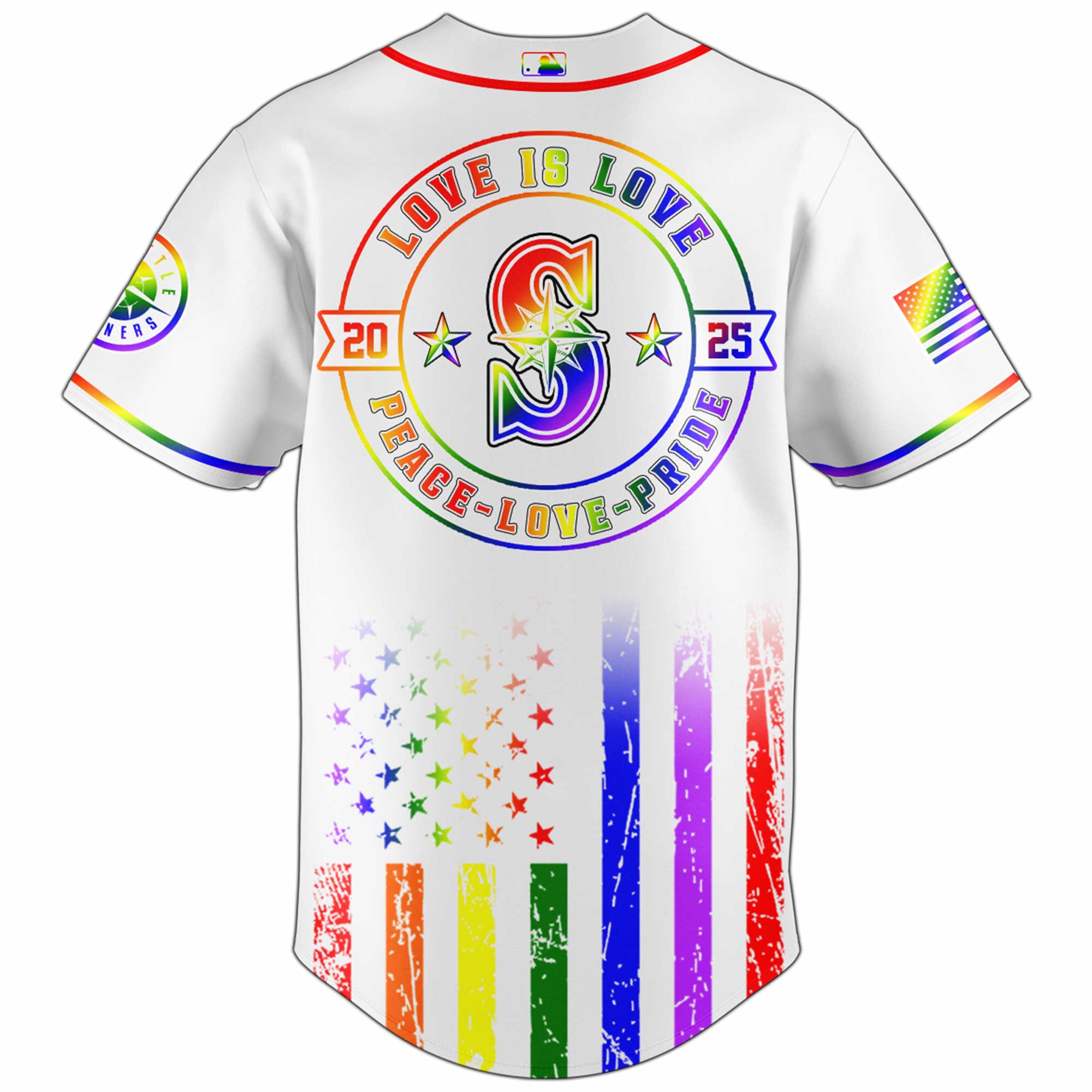Seattle Mariners Happy Pride Month Baseball Jersey