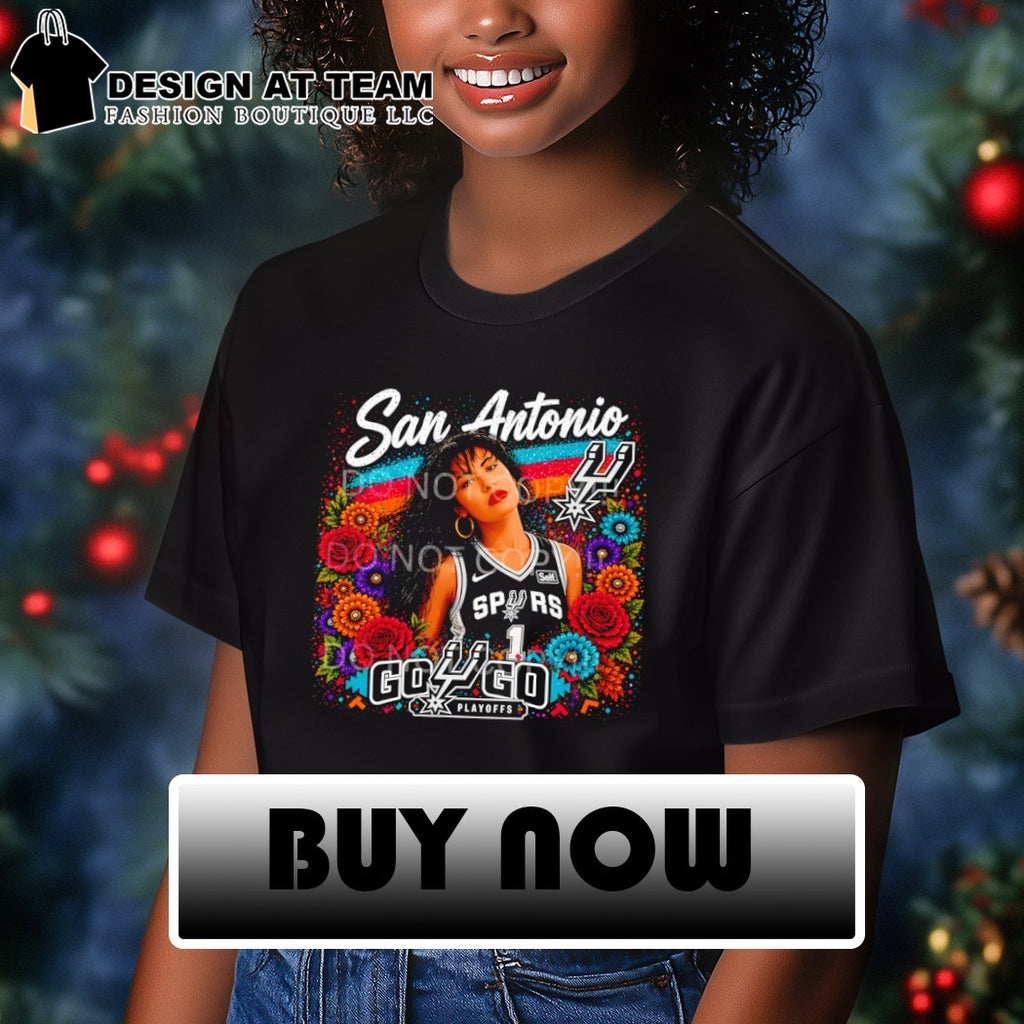 Selena San Antonio Spurs Basketball Go Spurs Go Playoffs floral 2026 shirt
