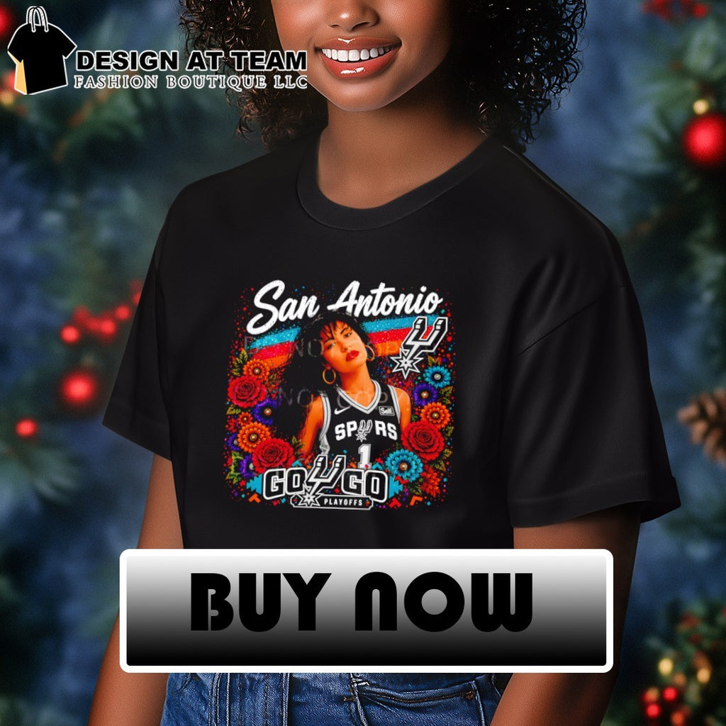Selena San Antonio Spurs Basketball floral shirt