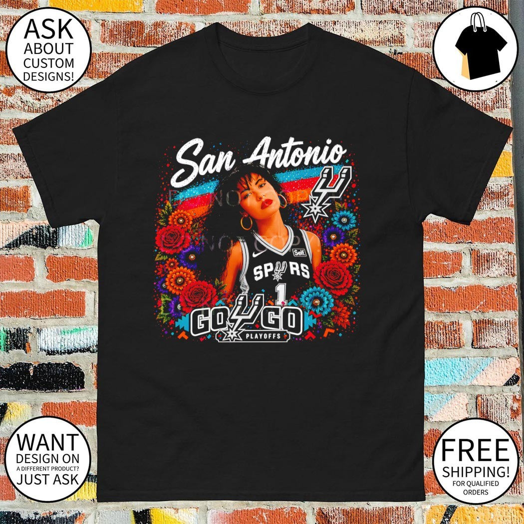 Selena San Antonio Spurs Basketball floral shirt