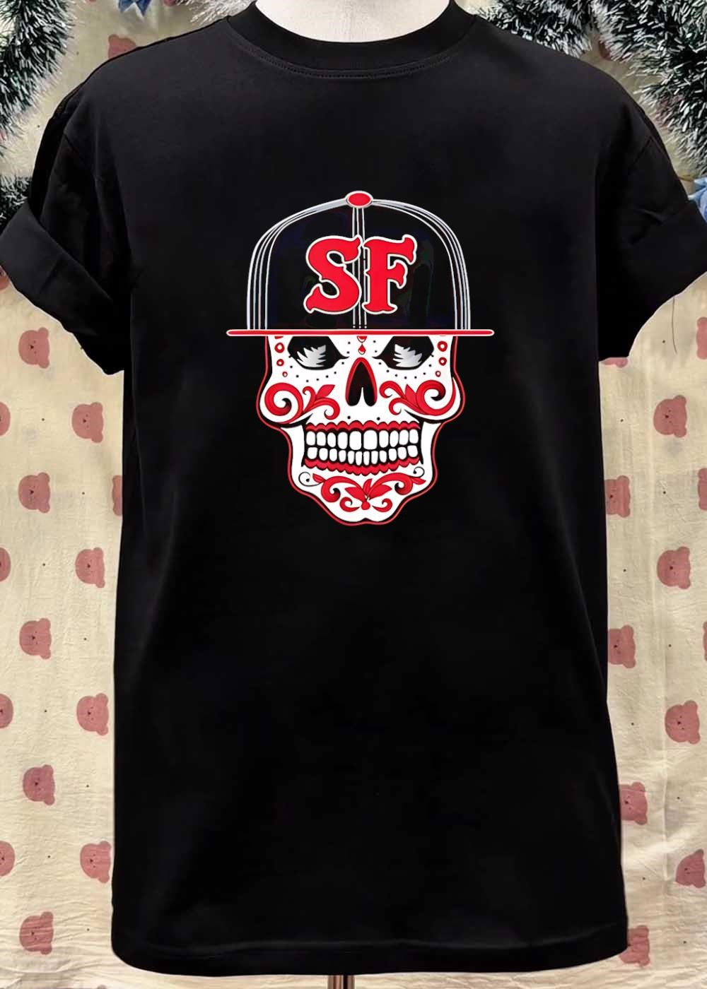 Sf Sugar Skull San Francisco Hat T-Shirt