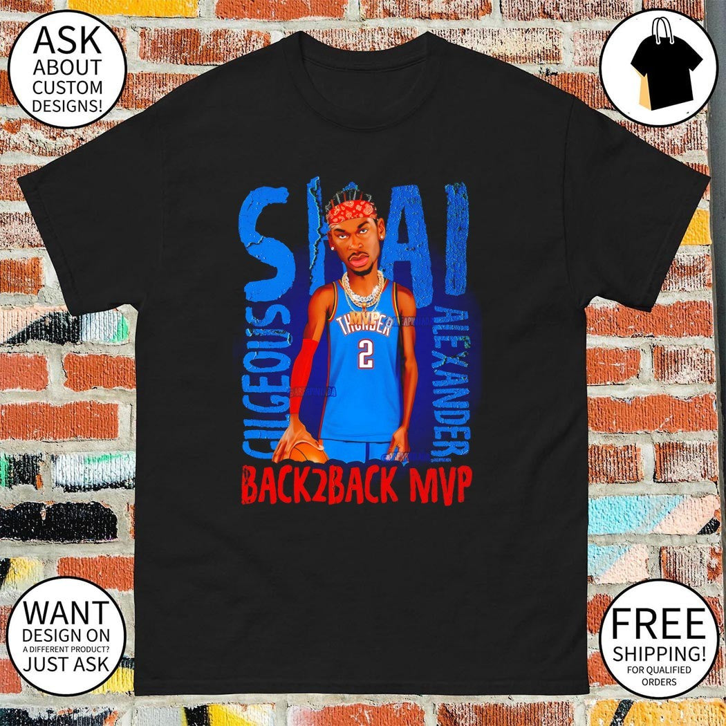 Shai Gilgeous-Alexander Oklahoma City Thunder Back 2 Back MVP 2026 shirt