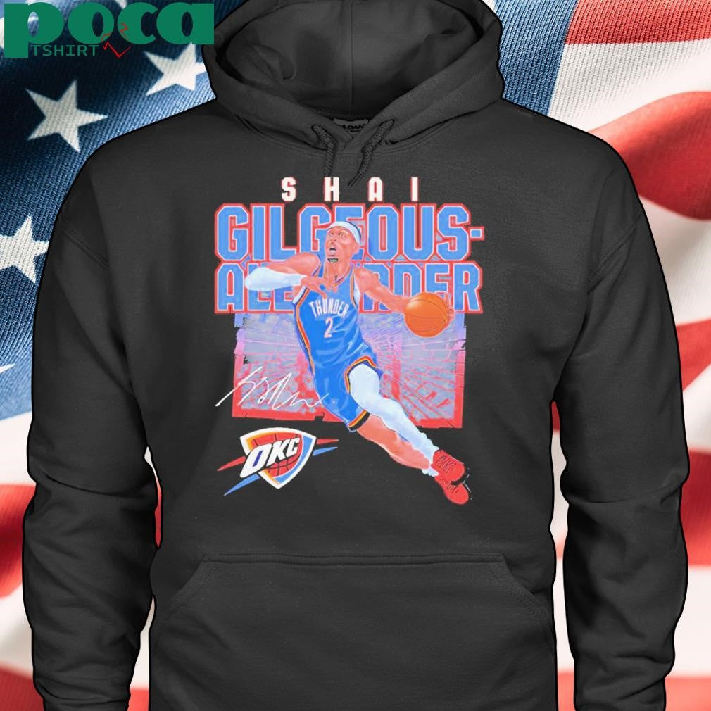 Shai Gilgeous Alexander Oklahoma City Thunder Nba Basketball Shattered Signature Vintage Shirt