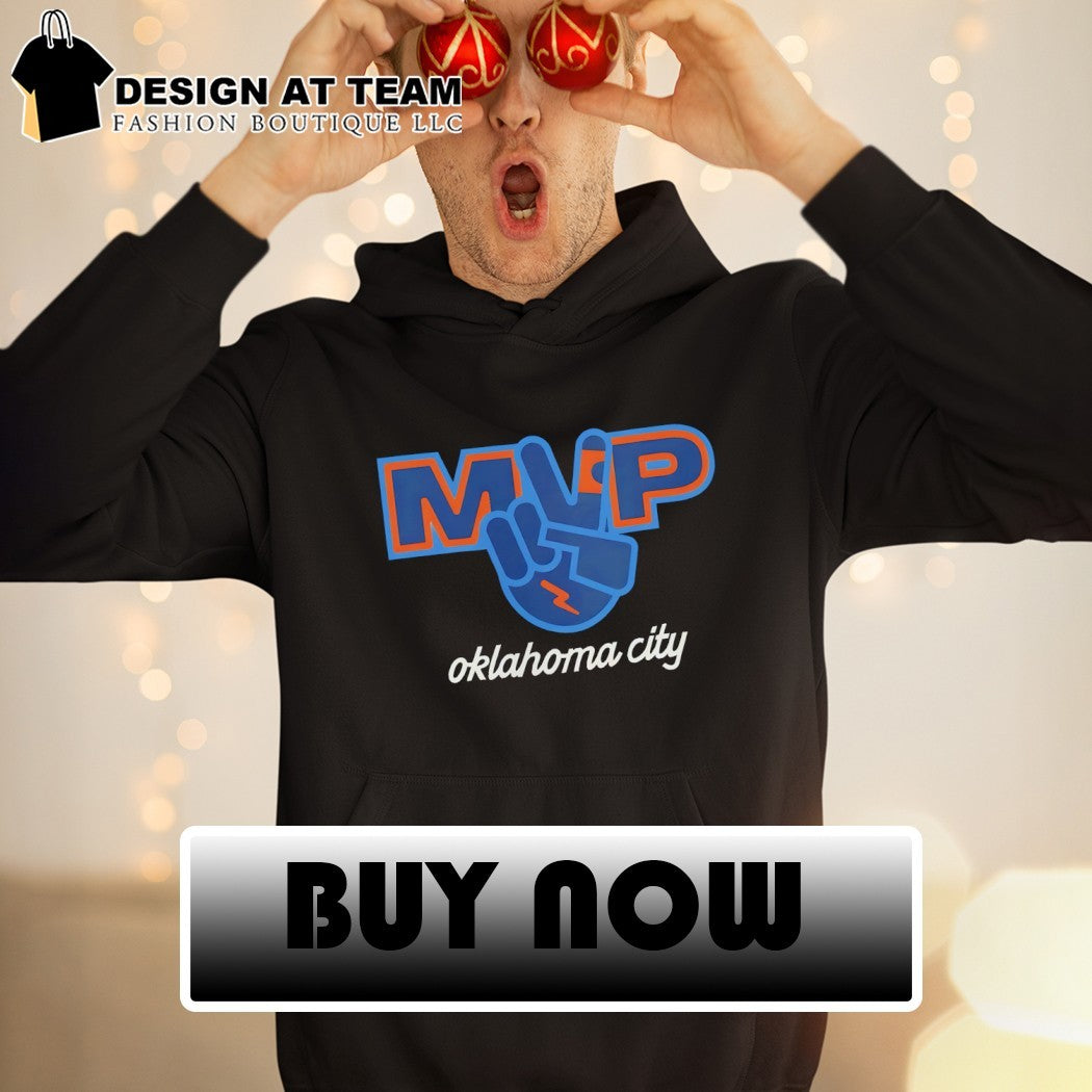 Shai Gilgeous-Alexander piece hand MVP Oklahoma City Thunder Basketball NBA shirt
