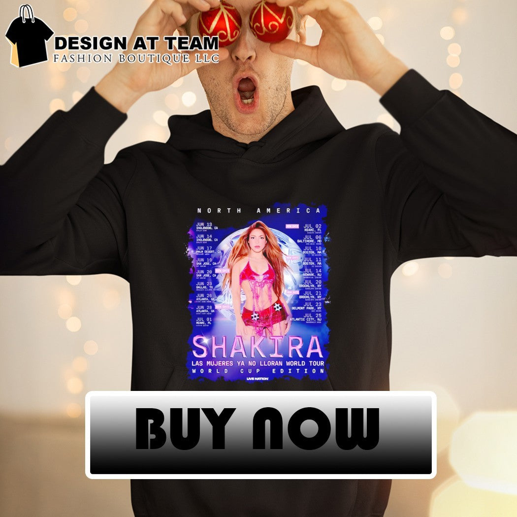 Shakira Las Mujeres Ya No Lloran World Tour World Cup Edition concert tour shirt