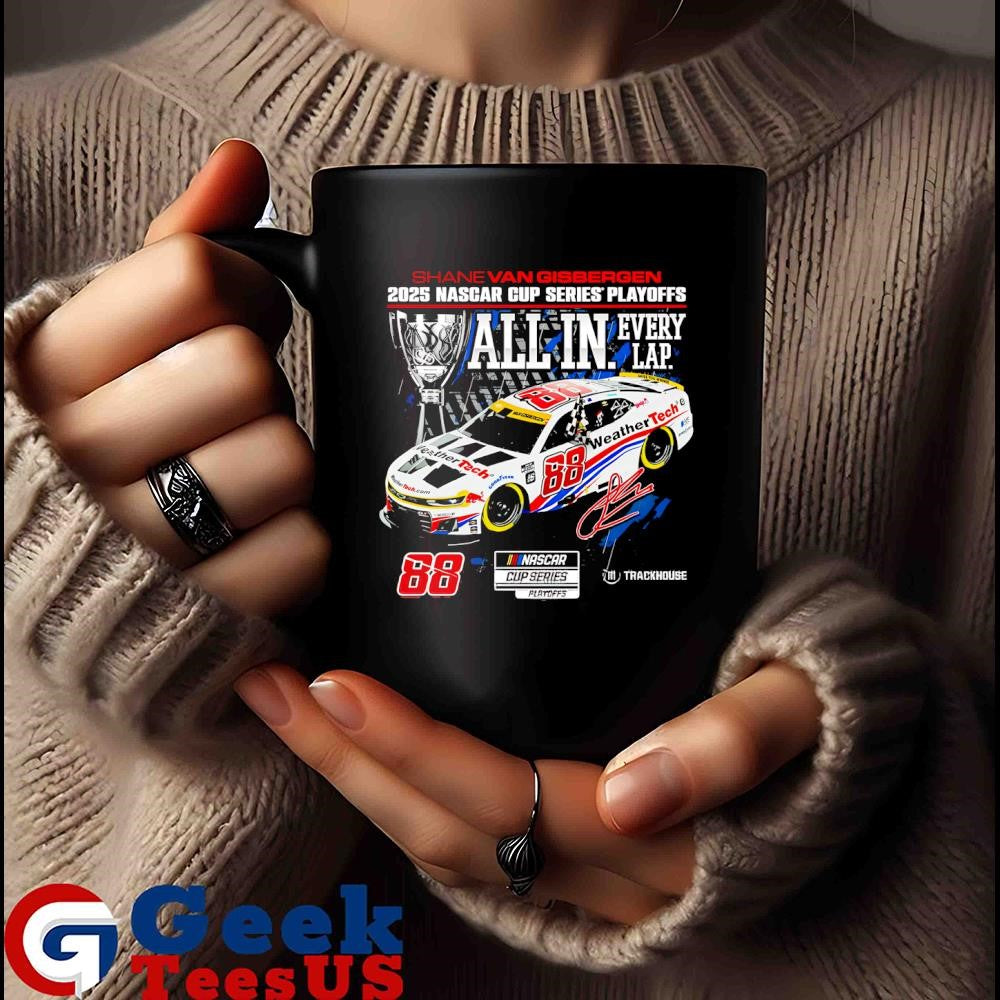 Shane van Gisbergen 2025 Nascar Cup Series Playoffs WeatherTech All In Checkered flag signature shirt