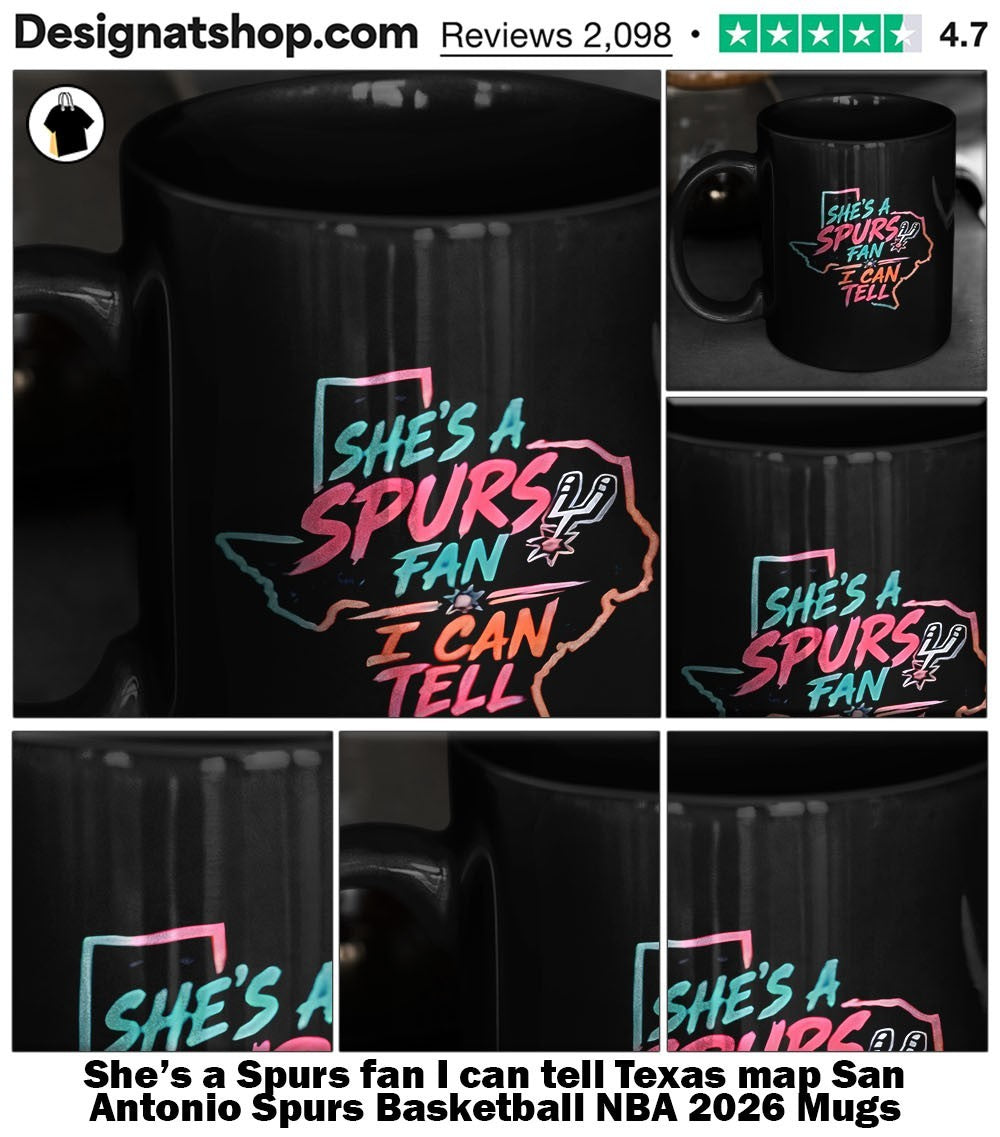She’s a Spurs fan I can tell Texas map San Antonio Spurs Basketball NBA 2026 shirt