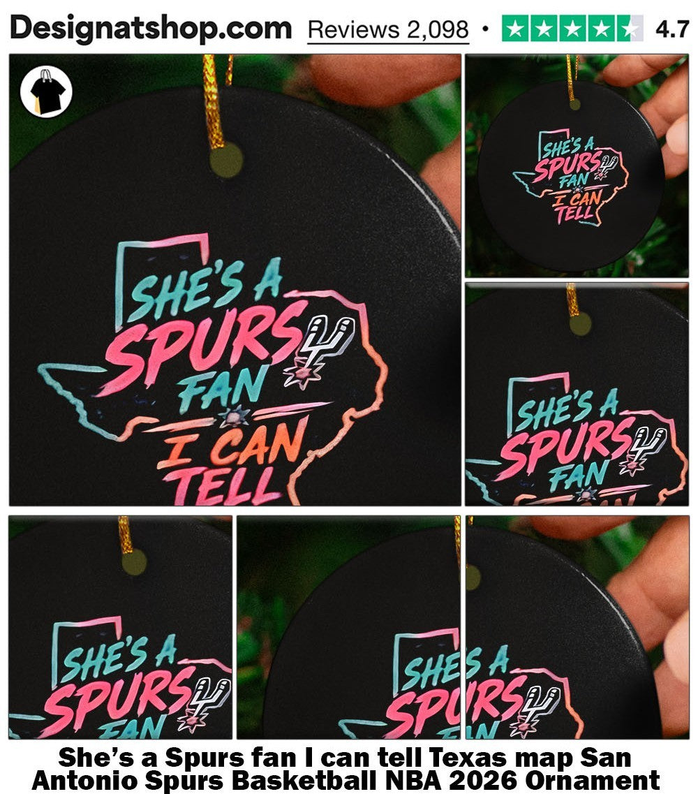 She’s a Spurs fan I can tell Texas map San Antonio Spurs Basketball NBA 2026 shirt
