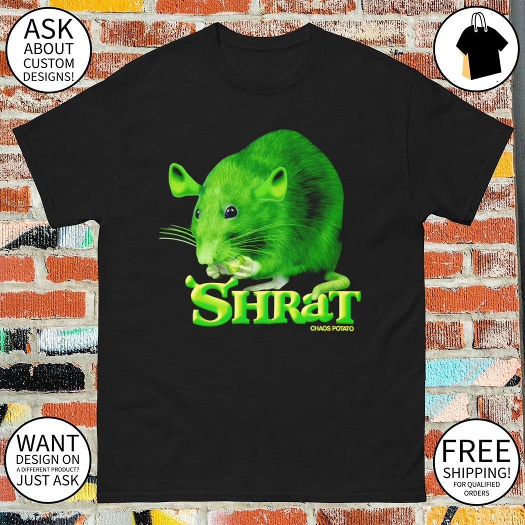 Shrek rat green rodent hybrid Shrat chaos potato character meme shirt