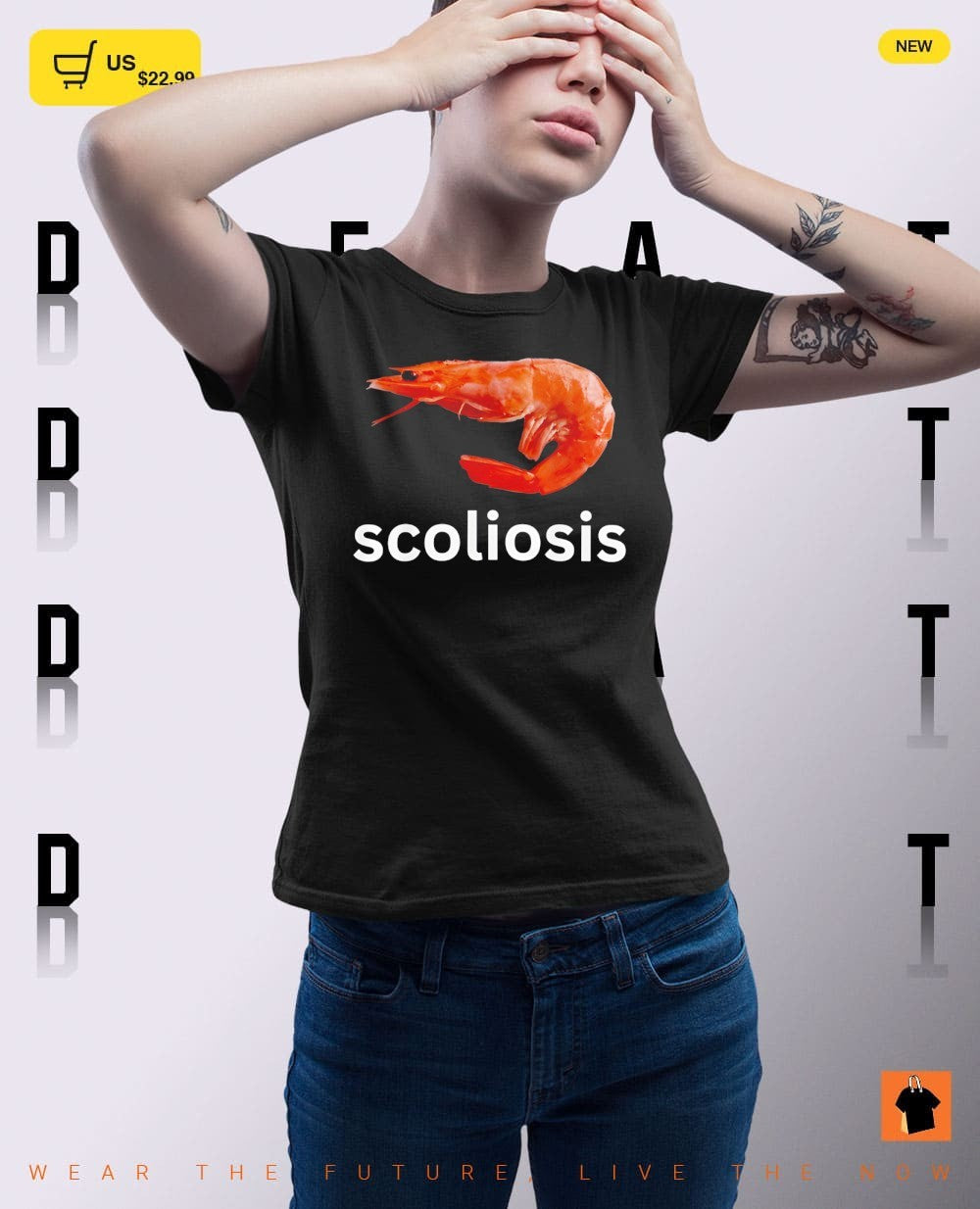 Shrimp scoliosis meme shirt