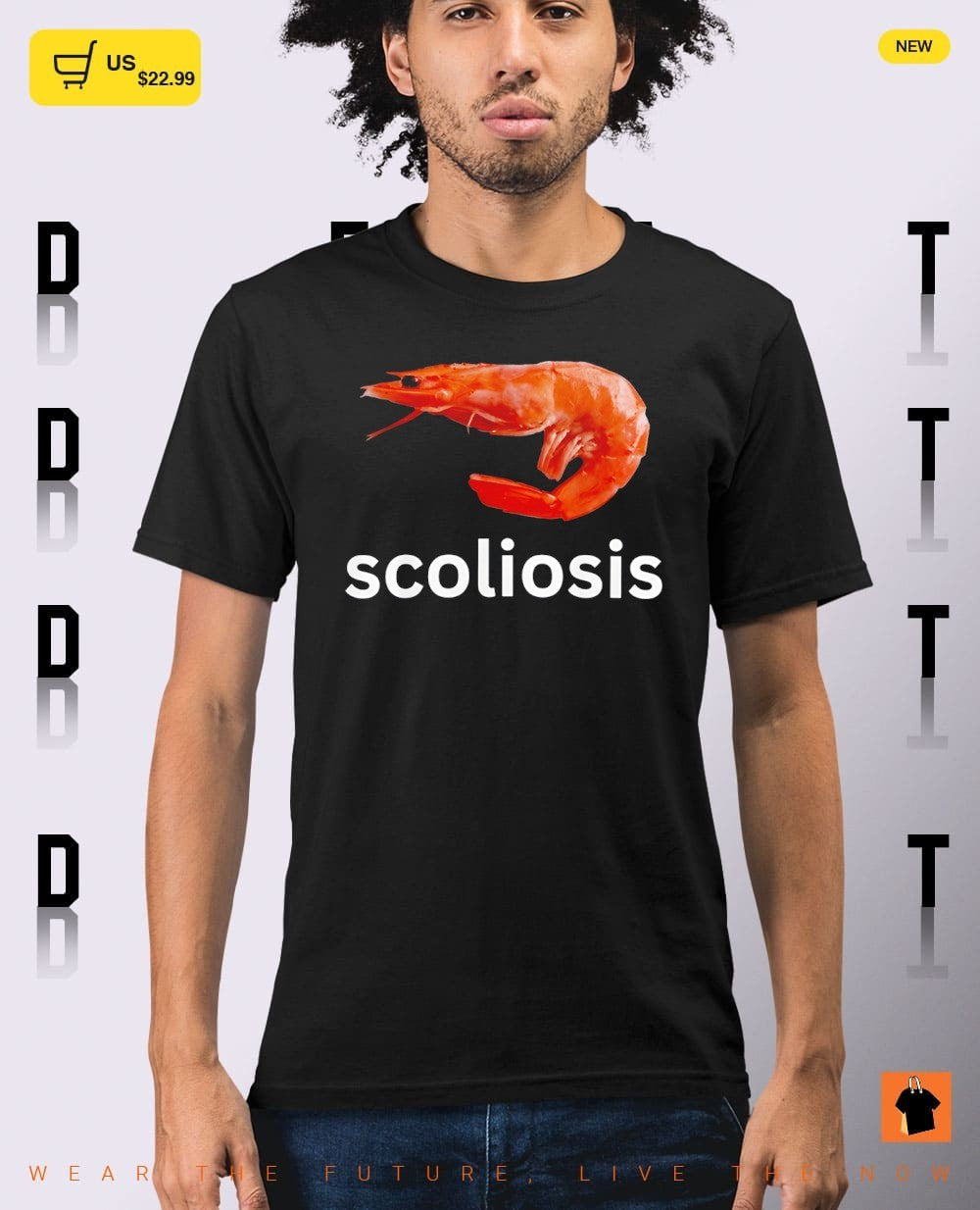 Shrimp scoliosis meme shirt