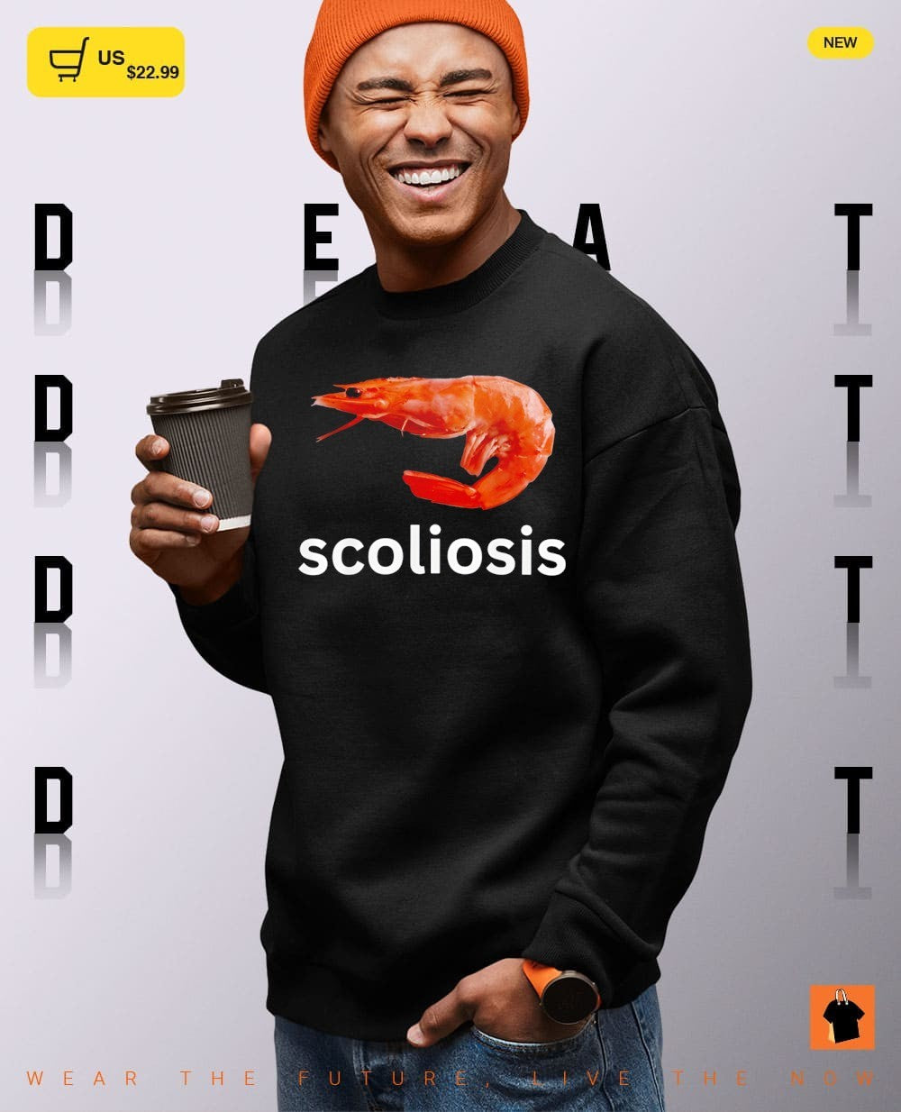 Shrimp scoliosis meme shirt