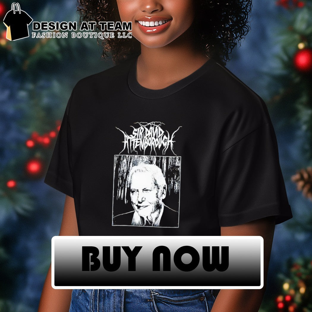 Sir David Attenborough Black Metal vintage shirt