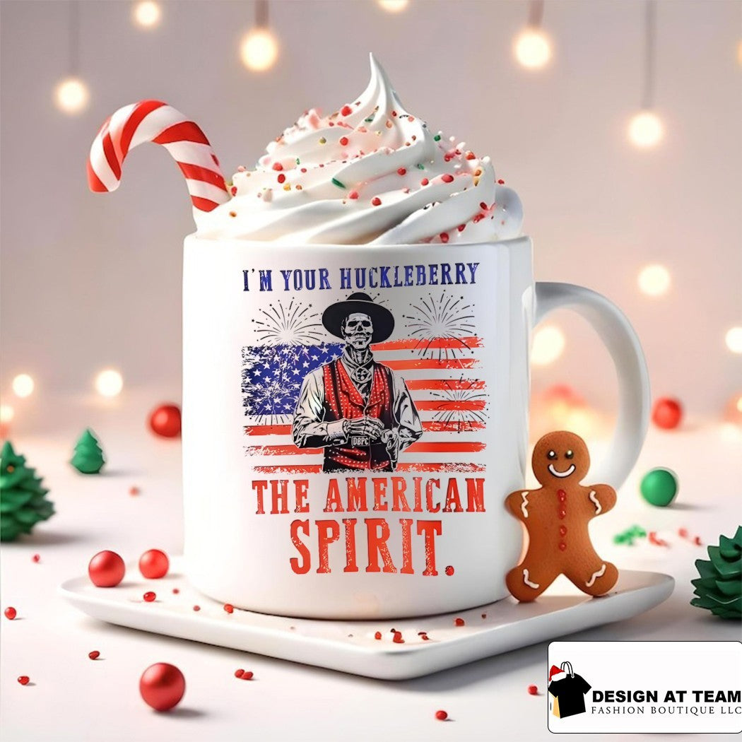 Skeleton I’m Your Huckleberry the American spirit 2026 American flag shirt