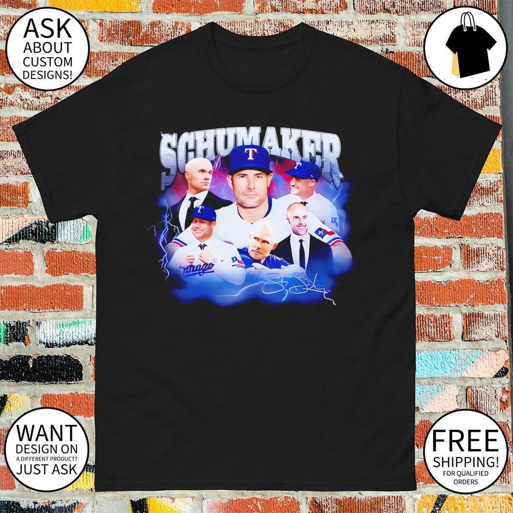 Skip Schumaker Texas Rangers baseball player collage tribute memorabilia shirt