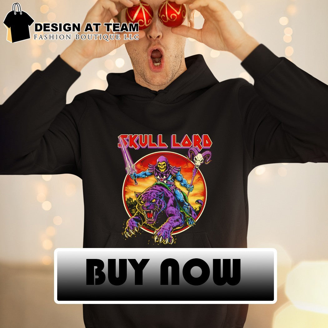 Skull Lord Iron Maiden Skeletor and Panther cartoon shirt