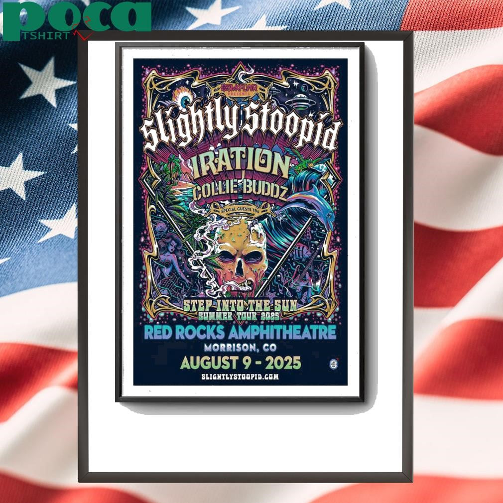 Slightly Stoopid Morrison CO Aug 9 2025 Red Rocks Amphitheatre Show Poster shirt
