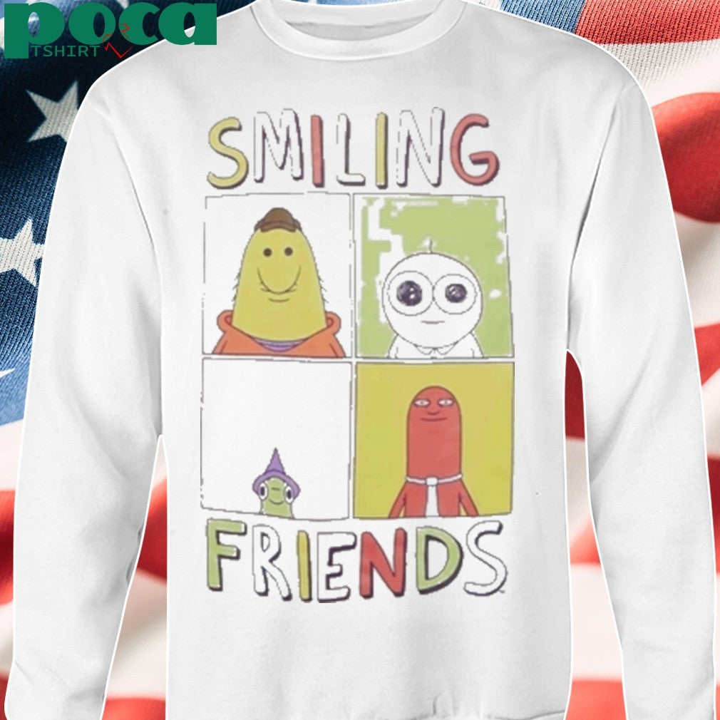 Smiling Friends Character Grid Girls T-Shirt