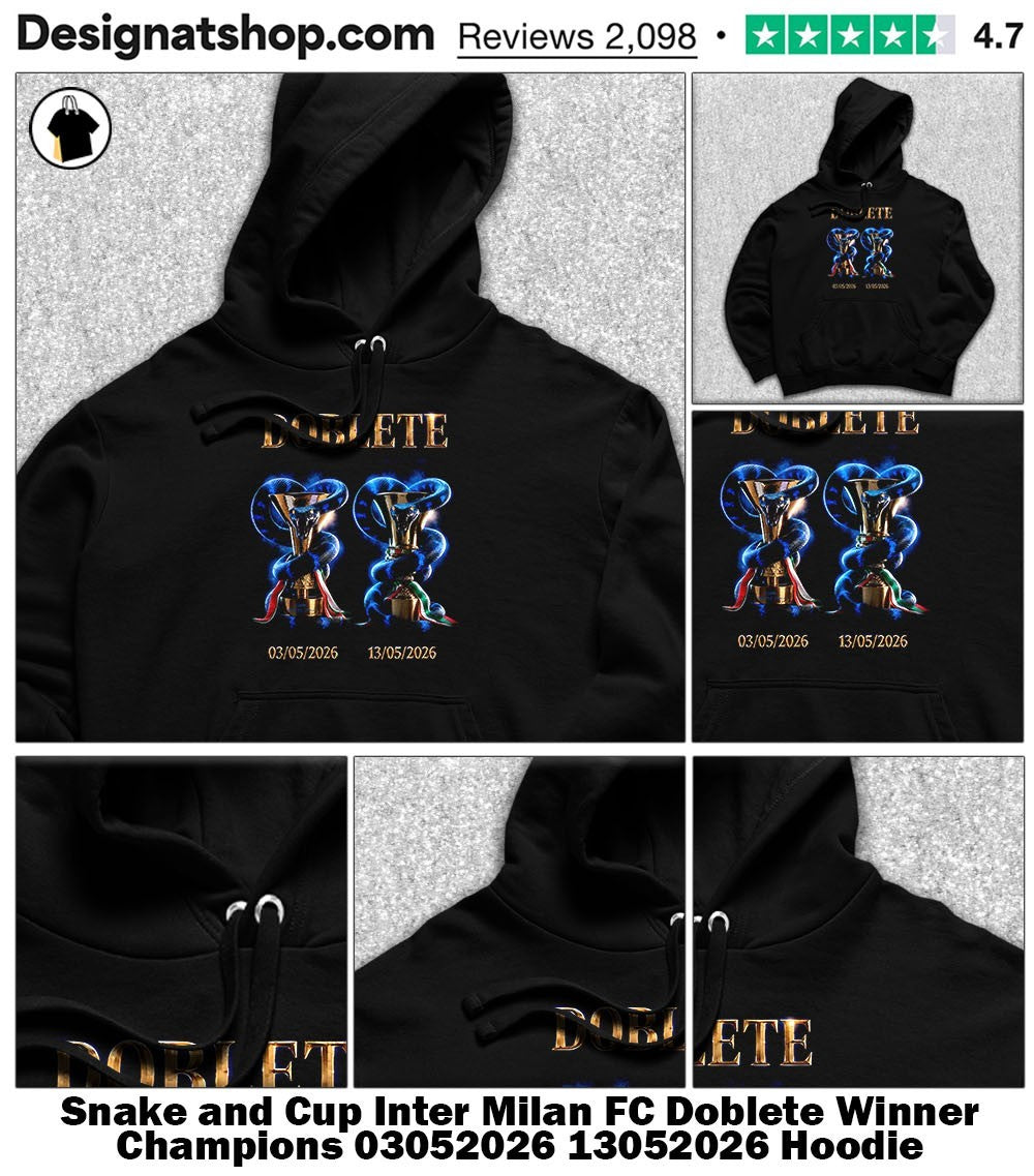 Snake and Cup Inter Milan FC Doblete Winner Champions 03052026 13052026 shirt