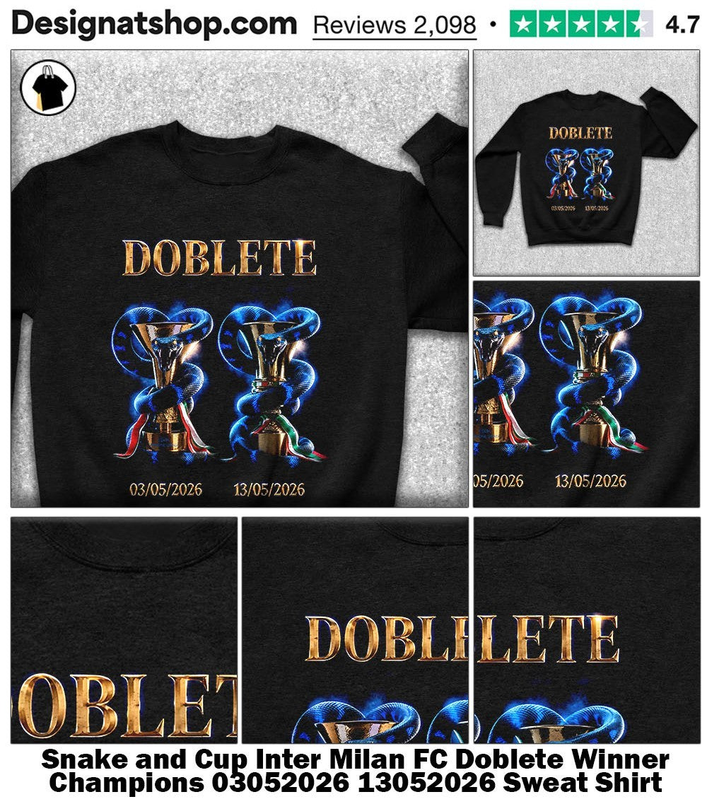 Snake and Cup Inter Milan FC Doblete Winner Champions 03052026 13052026 shirt