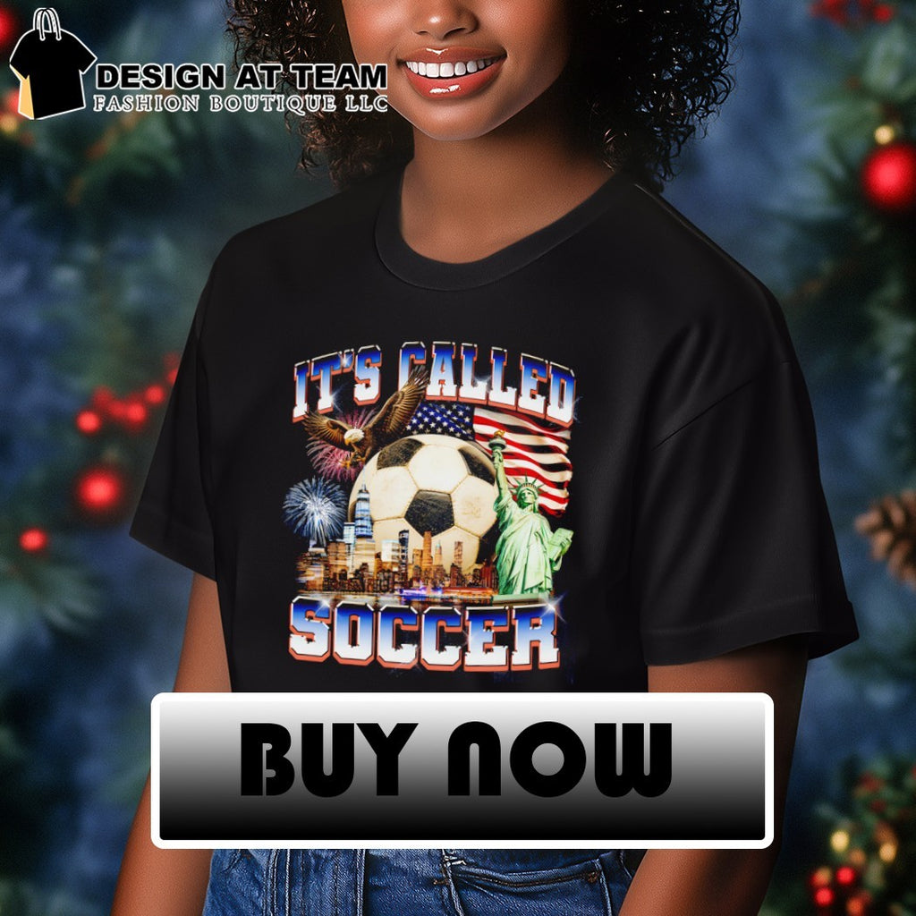 Soccer ball eagle American flag Statue of liberty New York City It’s called soccer shirt