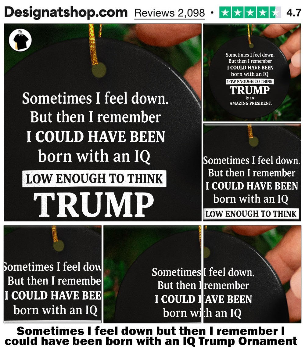 Sometimes I feel down but then I remember I could have been born with an IQ Trump shirt