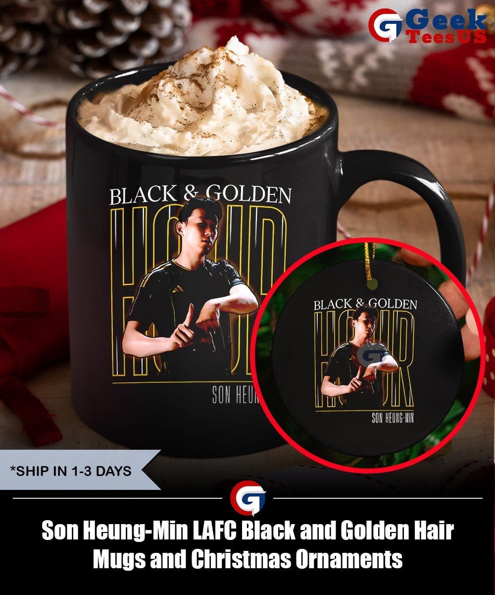 Son Heung-Min LAFC Black and Golden Hair shirt