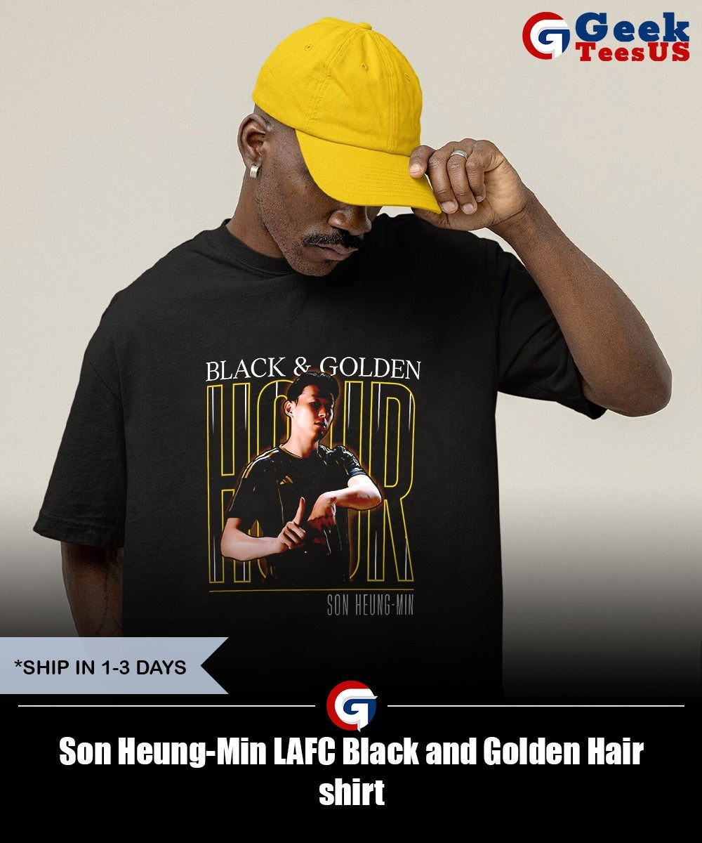 Son Heung-Min LAFC Black and Golden Hair shirt