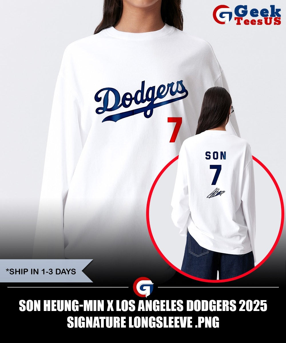 Son Heung-min X Los Angeles Dodgers 2025 signature shirt