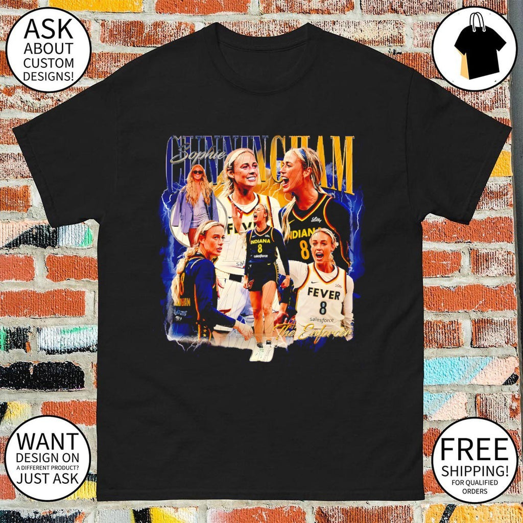 Sophie Cunningham 8 Indiana Fever WNBA Basketball player graphic shirt