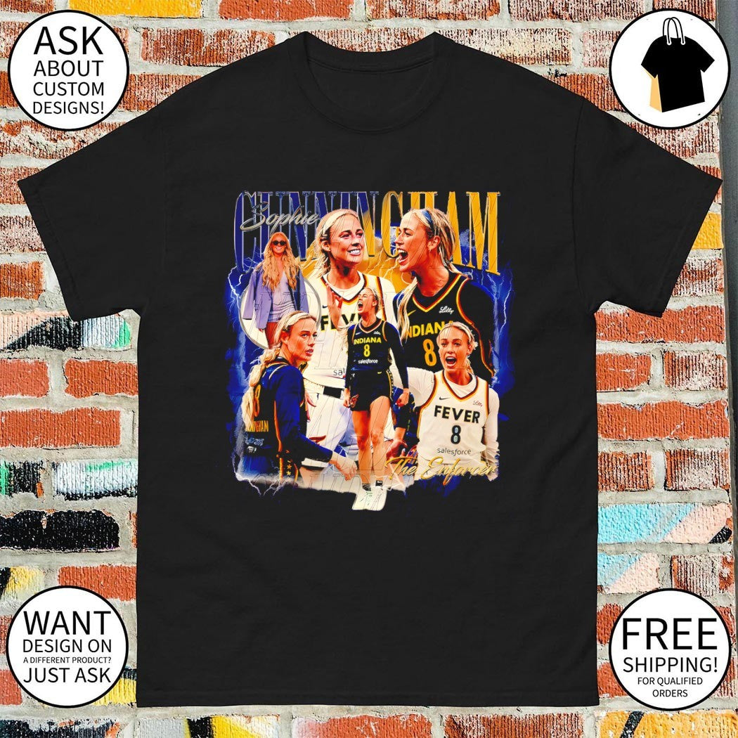Sophie Cunningham 8 Indiana Fever WNBA Basketball player graphic shirt