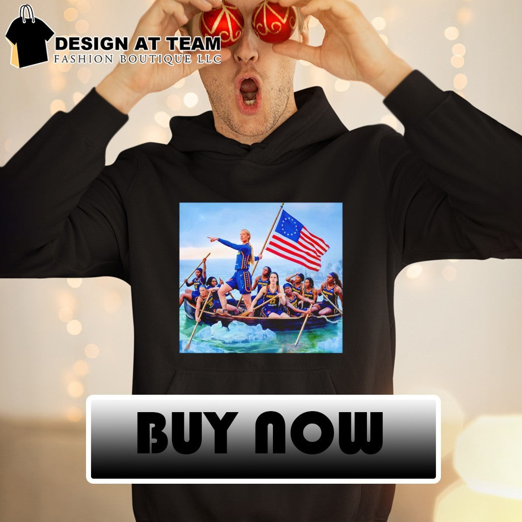 Sophie Cunningham Pointing Indiana Fever Washington Crossing the Delaware 4th of July shirt