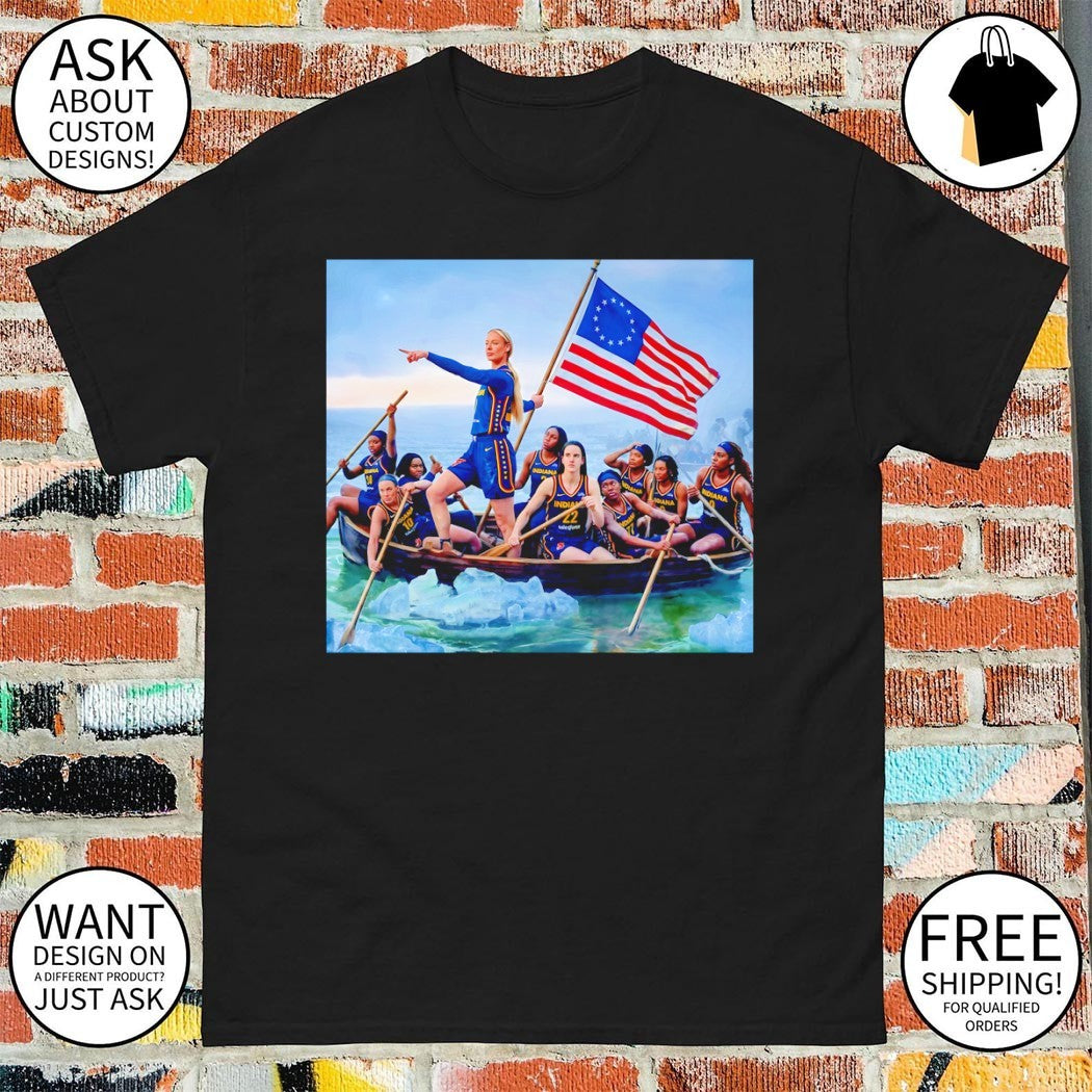 Sophie Cunningham Pointing Indiana Fever Washington Crossing the Delaware 4th of July shirt