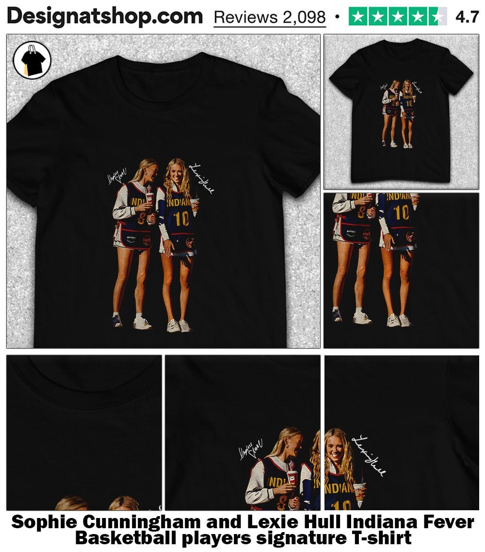 Sophie Cunningham and Lexie Hull Indiana Fever Basketball players signature shirt
