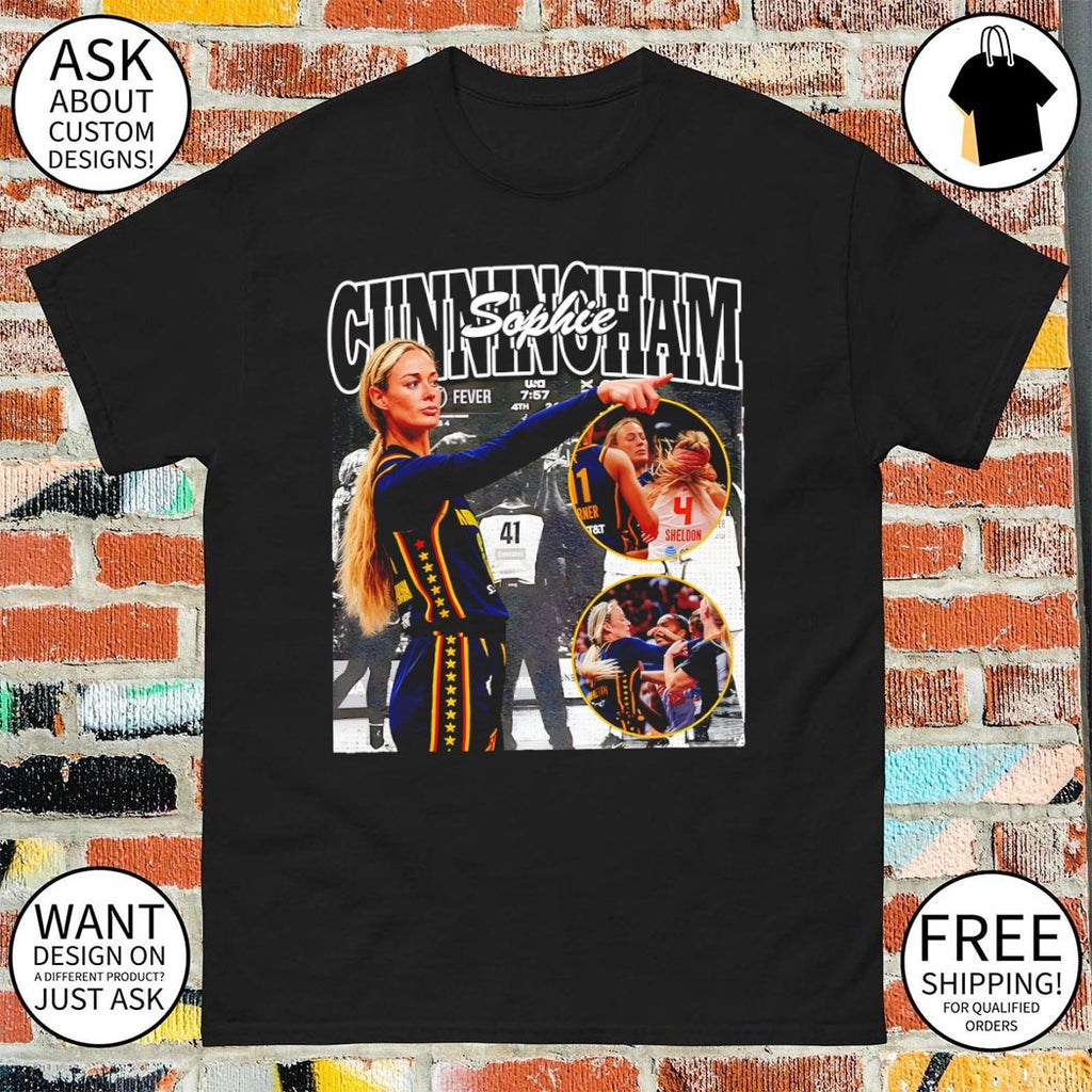Sophie Cunningham point Indiana Fever Basketball WNBA 2026 graphic vintage shirt