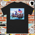 Sophie Cunningham x Indiana Fever Washington Crossing the Delaware 4th of July American flag shirt
