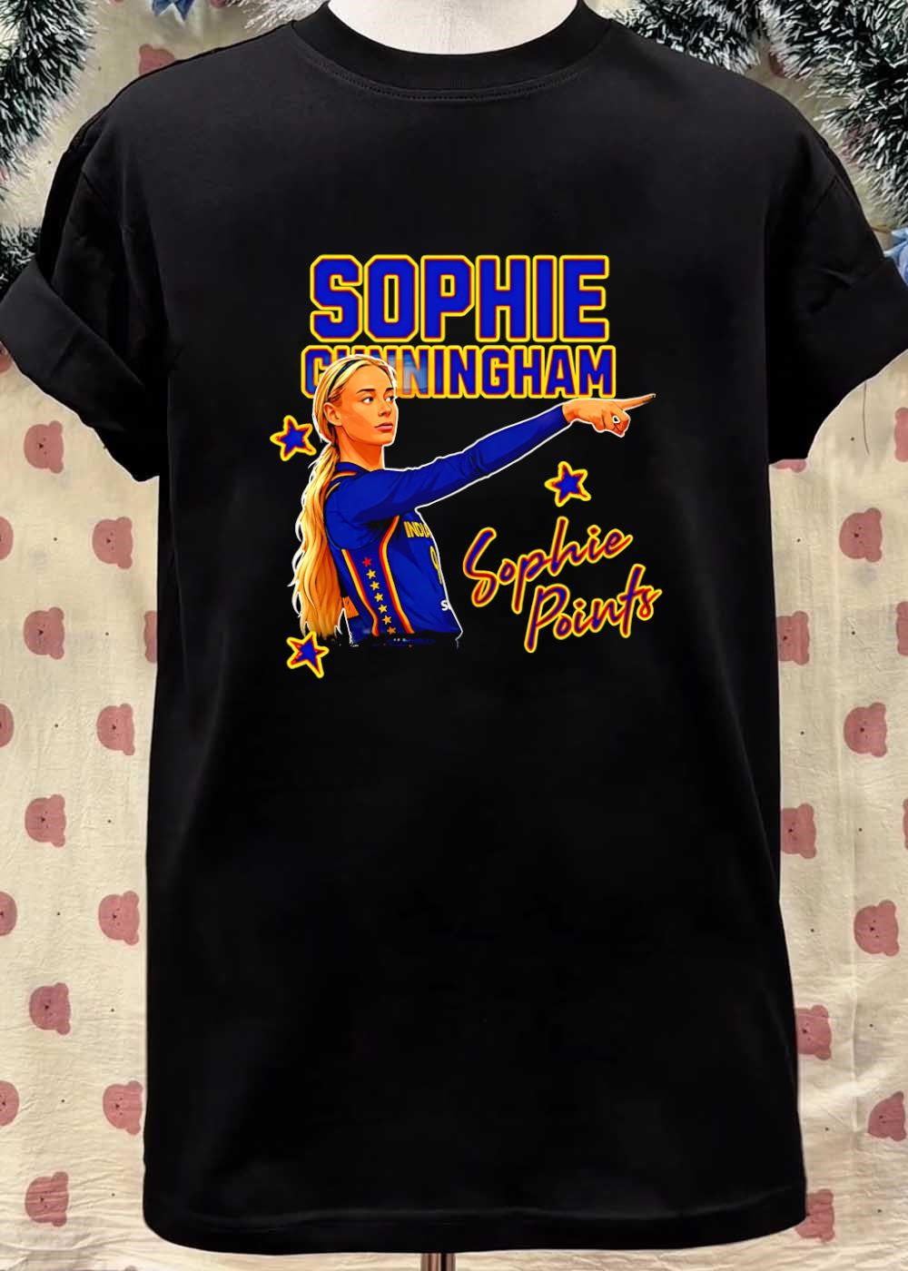 Sophie Points Sophie Cunningham Pointing Indiana Fever T-Shirt