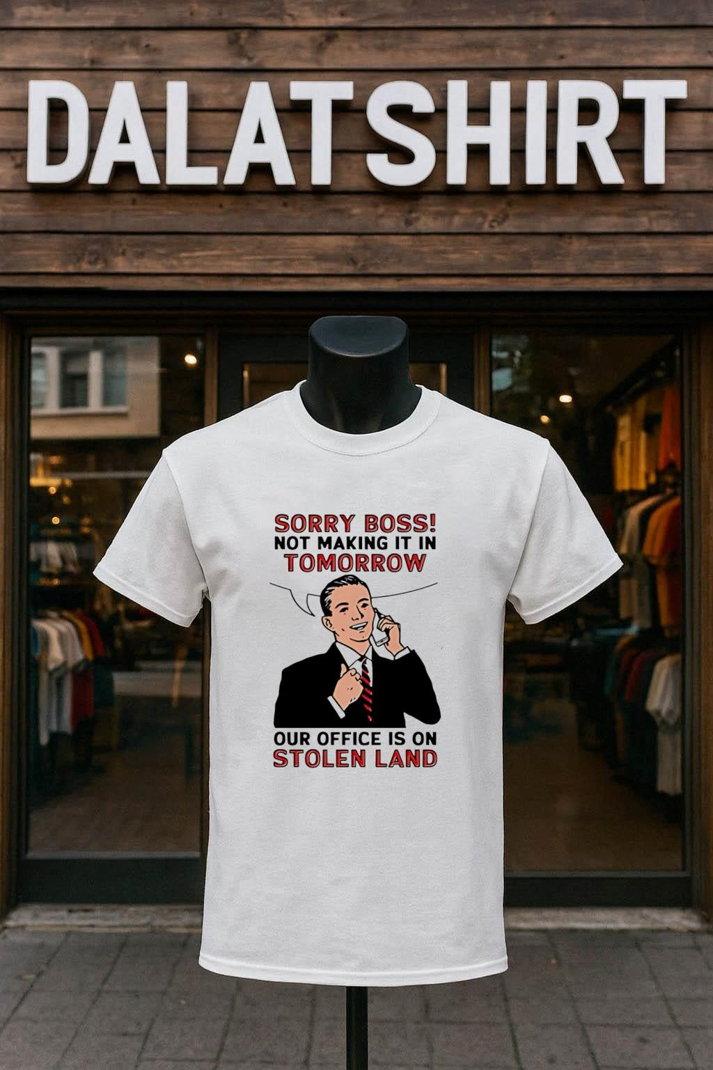 Sorry Boss Not Making It In Tomorrow Our Office On Stolen Land shirt