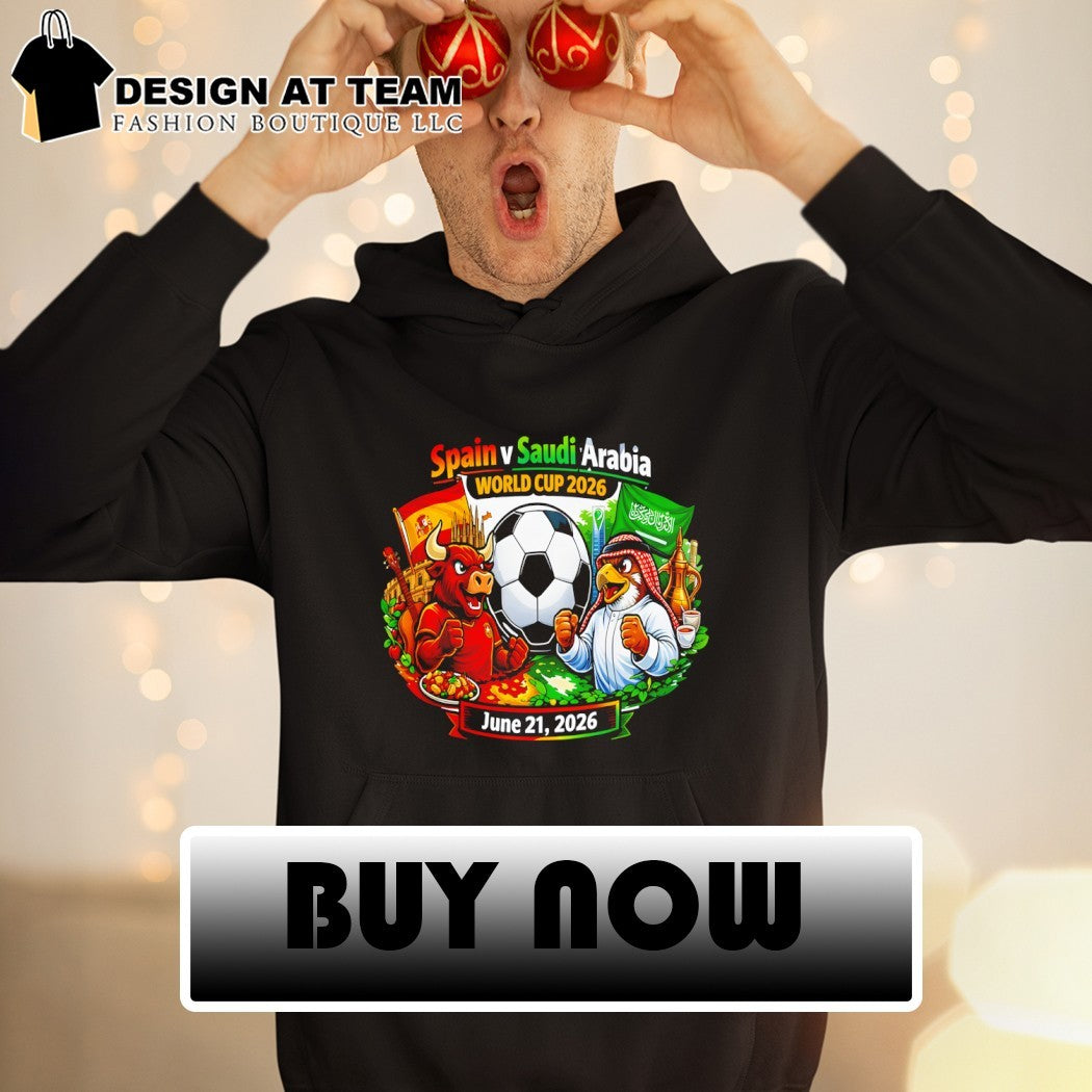 Spain vs Saudi Arabia Soccer Tournament Mascot World Cup 2026 June 21 shirt